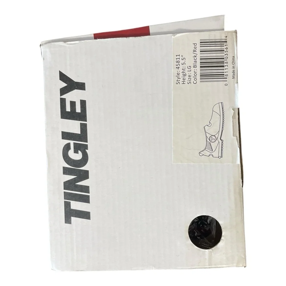 Tingley 45811 Overshoes, Plain Toe, Pvc, 5 1/2 In Height, Pull On Closure Size L